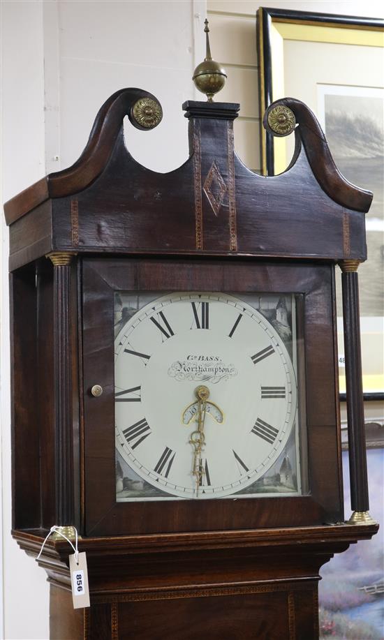 George Bass, Northampton. An eight day longcase clock H.225cm